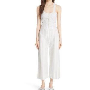 Rebecca Taylor linen stripe top and pants set